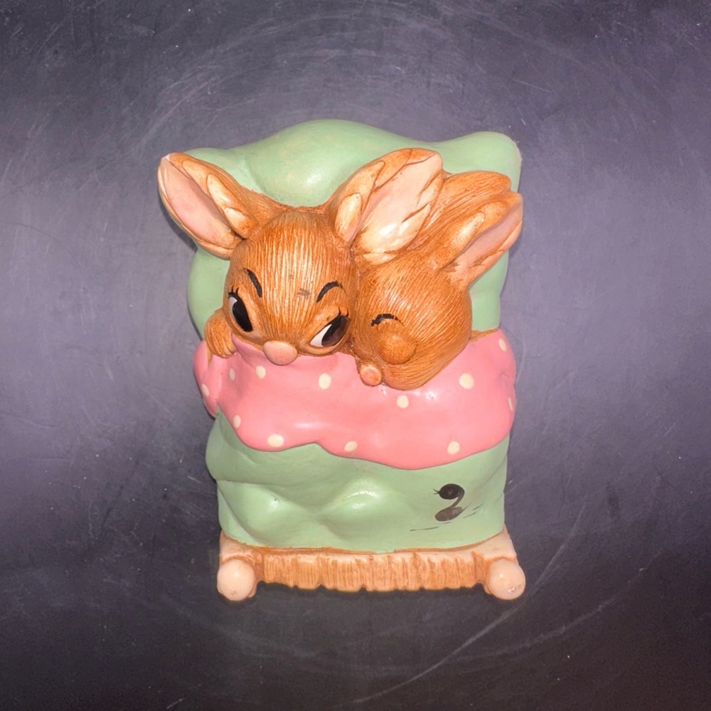 Vintage 1970s Pendelfin Studio "Twins” Hand Painted Stonecraft Figurine W/Tags